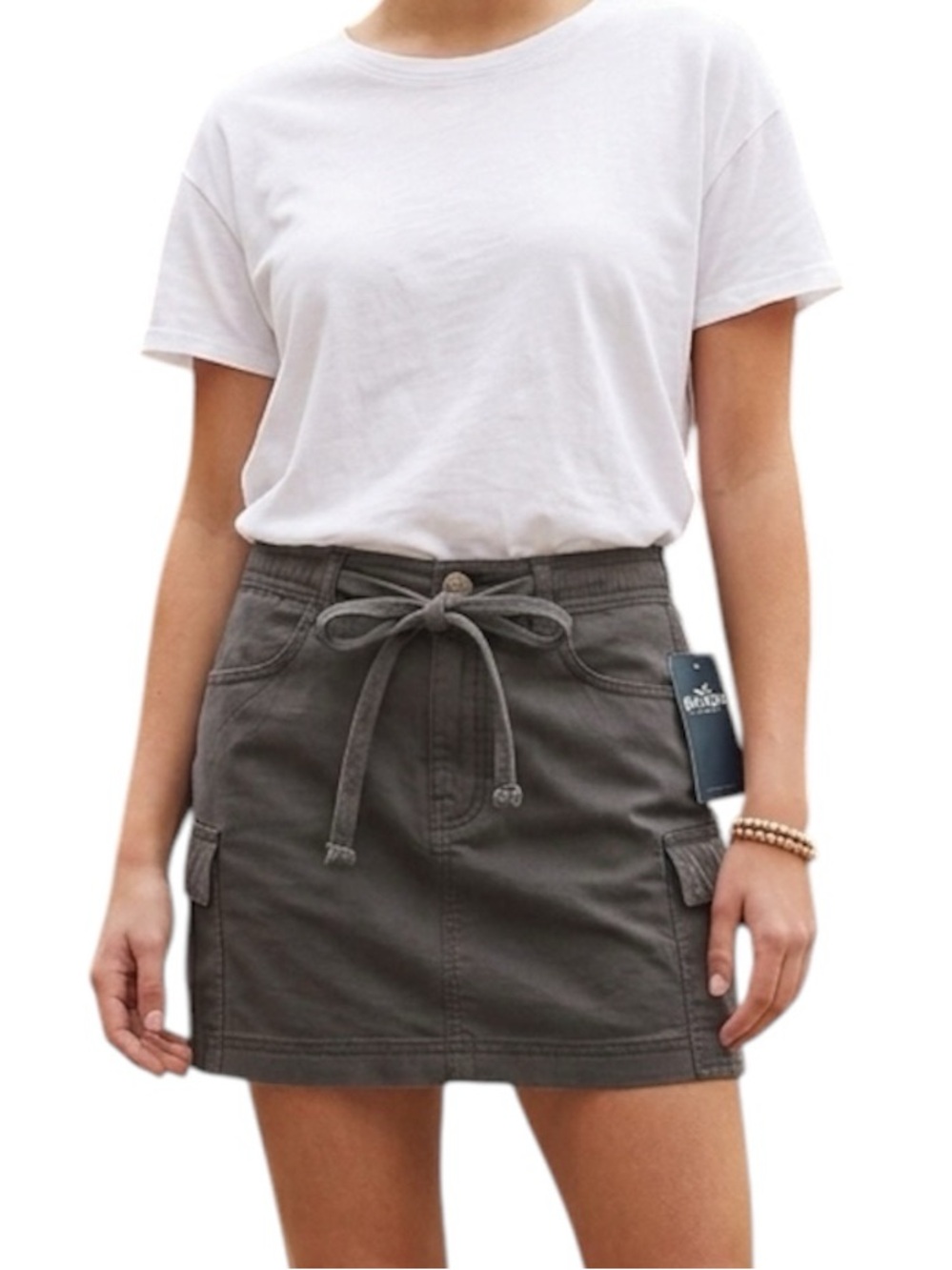 Hollister Utility Cargo Dark Gray/ Charcoal Mini Skirt NWT Size S